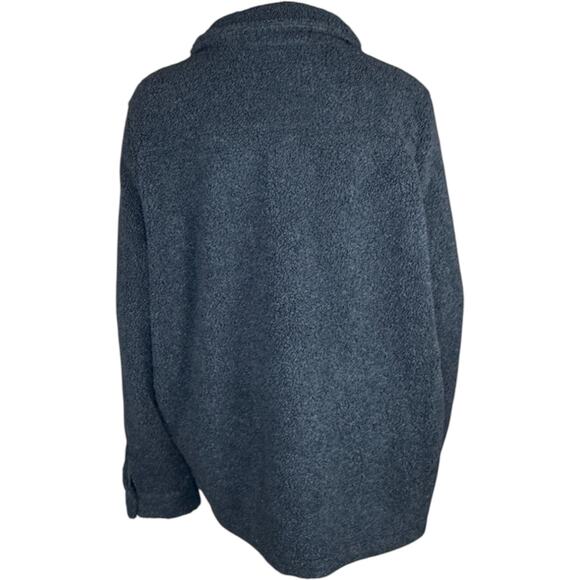 Susan Graver Weekend Polar Fleece Button Front Jacket Black X-Large NWOT - Picture 3 of 13